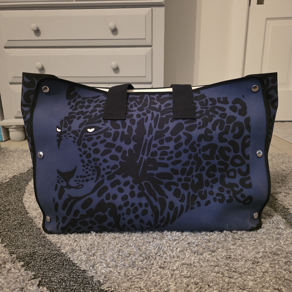Authentic HERMES Leopard Large Canvas Tote!